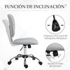 Silla De Oficina De Plástico Espuma Acero Vinsetto 50x54x96,5 Cm-gris