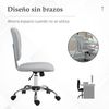 Silla De Oficina De Plástico Espuma Acero Vinsetto 50x54x96,5 Cm-gris