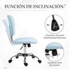 Silla De Oficina De Plástico Espuma Acero Vinsetto 50x54x96,5 Cm-azul