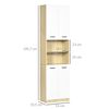 Columna Auxiliar De Baño De Melamina Kleankin 53x33,5x195,7 Cm Blanco