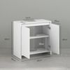 Mueble Bajo Lavabo De Mdf Homcom 60x30x60 Cm Blanco