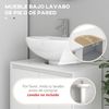 Mueble Bajo Lavabo De Mdf Homcom 60x30x60 Cm Blanco