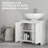 Mueble Bajo Lavabo De Mdf Homcom 60x30x60 Cm Blanco