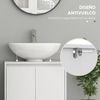 Mueble Bajo Lavabo De Mdf Homcom 60x30x60 Cm Blanco