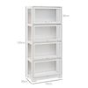 Vitrina De Coleccionista De Acrílico Mdf Homcom 59x30x139 Cm Blanco