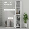 Armario Alto De Baño De Mdf Homcom 30x30x160 Cm Blanco