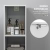 Armario Alto De Baño De Mdf Homcom 30x30x160 Cm Blanco