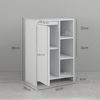 Mueble Auxiliar De Baño De Mdf Homcom 53x30x80 Cm Blanco