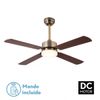 Ventilador 18w Dc Hupe Cuero 4 Asp.6 Vel.107d Remoto,memoria Y Temp.3000-4000-6000k