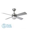 Ventilador Dc Sofia 2xe27 Niquel 4 Aspas Rev.haya/plata 40x107d C/remoto Temporizador