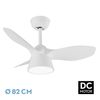 Akunadecor - Ventilador De Techo Metal Blanco Cubico