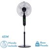 Akunadecor - Ventilador De Pie Metal Negro Rodium