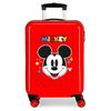 Maleta De Cabina Mickey Get Moving Rígida 55 Cm Roja