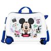 Maleta Infantil 2 Ruedas Multidireccionales  mickey Be Cool Blanco