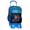 Mochila Escolar Spiderman Totally Awesome 40cm Con Carro