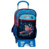 Mochila Escolar Spiderman Totally Awesome 42cm Dos Compartimentos Con Carro