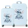 Juego De Maletas Stitch You Are Magical 55 - 68 Cm Azul Claro