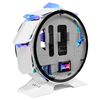 Mars Gaming Mcorb Blanco, Caja Pc Gaming Micro-atx Xl, Diseño Circular, Cristal Templado