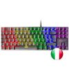 Mars Gaming  Mk80 Negro, Teclado  Mecánico Frgb, Switch Mecánico Azul, Idioma Italiano