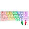 Mars Gaming  Mk80 Blanco, Teclado  Mecánico Frgb, Switch Mecánico Rojo, Idioma Italiano