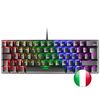 Mars Gaming  Mk60 Negro, Teclado  Mecánico Frgb, Switch Mecánico Azul, Idioma Italiano