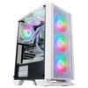 Mars Gaming Mc-c Blanco, Caja Pc Atx, Panel Metal-mesh, 3 Ventiladores Frontales Frgb 12cm