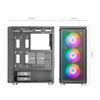 Mars Gaming Mc-f Blanco, Semitorre Gaming Atx, Cristal Templado,  4x Ventilador Argb 12cm