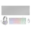 Mars Gaming Mcp-rgb3, Pack Rgb Teclado, Ratón, Cascos, Alfombrilla, Blanco, Español