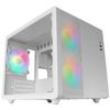 Mars Gaming Mc-400 Blanco, Caja Compacta Micro-atx, 3x Ventiladores Frgb 120mm