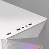 Caja Gaming Compacta Blanca Mars Gaming Mc-me Rejilla Mesh Geométrica, 2 Ventiladores Frgb