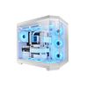 Mars Gaming Mc-3tcore, Semitorre Gaming Custom Atx, Triple Cristal Templado, Blanco