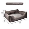 Cama Mascota 90x70x28cm Poliester Marron Benetton