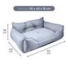 Cama Mascota 50x40x18cm Poliester Gris Benetton