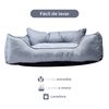 Cama Mascota 50x40x18cm Poliester Gris Benetton