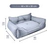 Cama Mascota 65x50x20cm Poliester Gris Benetton