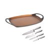 Set San Ignacio Origen Plancha 36 X 7,1 Cm +4 Cuchillos