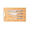 Set San Ignacio Origen  4 Cuchillos+ Tabla De Cortar 40 X 25 Cm