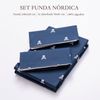 Set Cama Funda Nórdica 240x220 2 Fundas Almohada 50x85 100% Alg. Navy Calaveras Scalpers