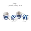 Set 4 Tazas Rayas 36cl Ceramica Rayas Mediterranean Scalpers Home