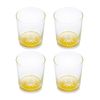 Set 4 Vasos De Agua 0,33l Cristal Amarillo Rainbow Benetton