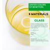 Set 4 Vasos De Agua 0,33l Cristal Amarillo Rainbow Benetton