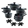 Batería De Cocina Masterpro Reeco Mp 12 Piezas Negro