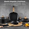 Set Cocina Inducción Bergner: 10 Piezas Incluyen Cacerolas, Sartén Y Cuchillos.