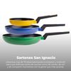 Set 3 Sartenes Ø18/22/26cm Aluminio Prensado + Wok Ø28cm Aluminio Forjado San Ignacio