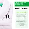 Albornoz S/m 420gsm 100% Algodón Con Logo Bordado Blanco Core Benetton