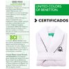 Albornoz S/m 420gsm 100% Algodón Con Logo Bordado Blanco Core Benetton
