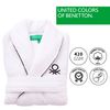 Albornoz M/l 420gsm 100% Algodón Con Logo Bordado Blanco Core Benetton