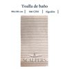 Toalla 90x180cm 100% Algodón 500gsm Beige A Rayas Scalpers Home