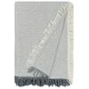 Foulard Multiusos Con Flecos Roma 130x180 Cm Color Crudo Gris