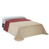 Valentia Home Colcha Bouti Reversible Rombo 150 Cm Beige Rojo